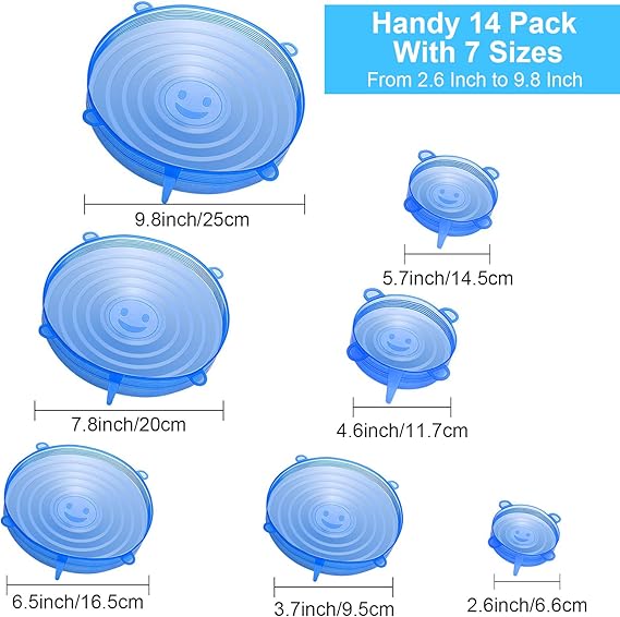 Tapas elasticas de silicona reutilizables (2x1)